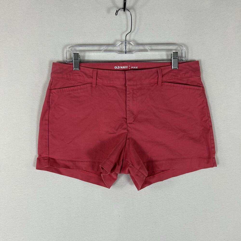Old Navy Pixie Chino Shorts Womens 8 Regular Pink Mid Rise Solid LadyGuav Casual